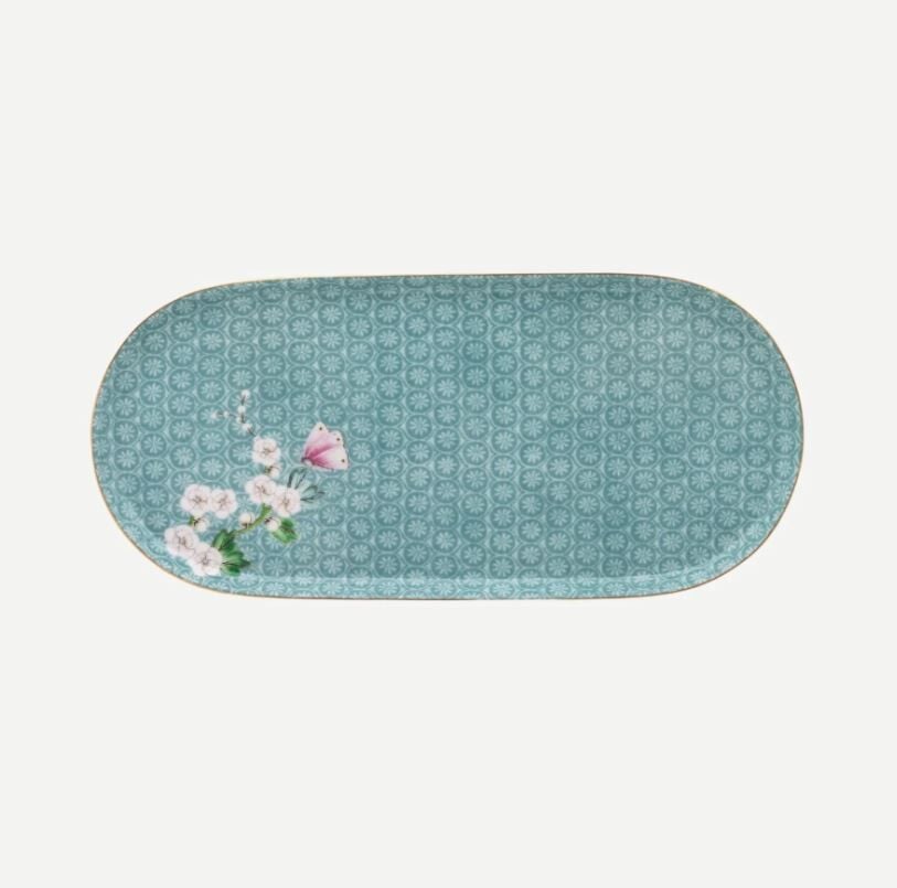 Mavi Porselen Servis Tabağı 25 Cm Blushing Birds Collection by Pip Studio