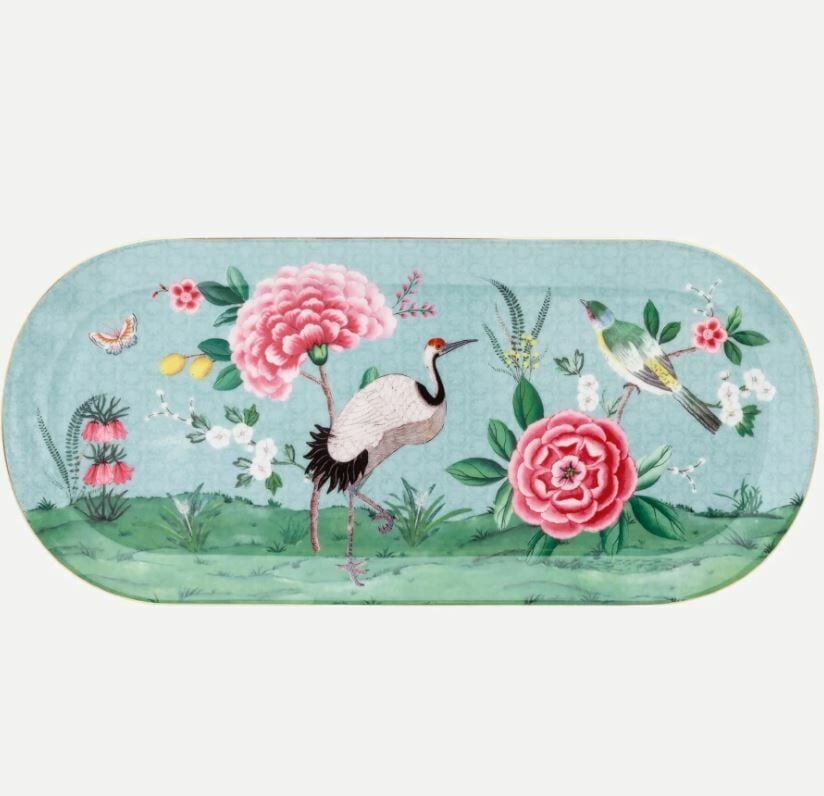 Mavi Porselen Servis Tabağı 33,3 Cm Blushing Birds Collection by Pip Studio