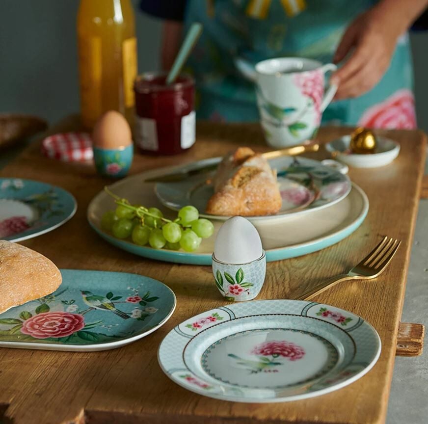 Mavi Porselen Servis Tabağı 33,3 Cm Blushing Birds Collection by Pip Studio