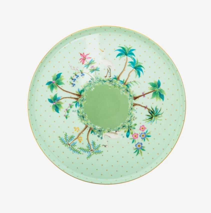 Yeşil Porselen Kek Standı 21 Cm Jolie Collection by Pip Studio