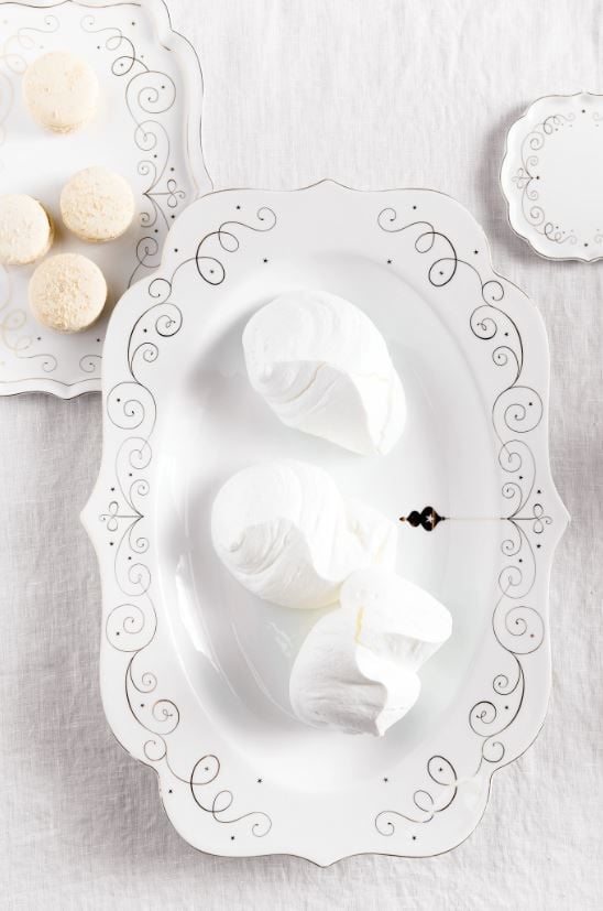 Beyaz Porselen Servis Tabağı 40 Cm Royal Gold White Collection by Pip Studio