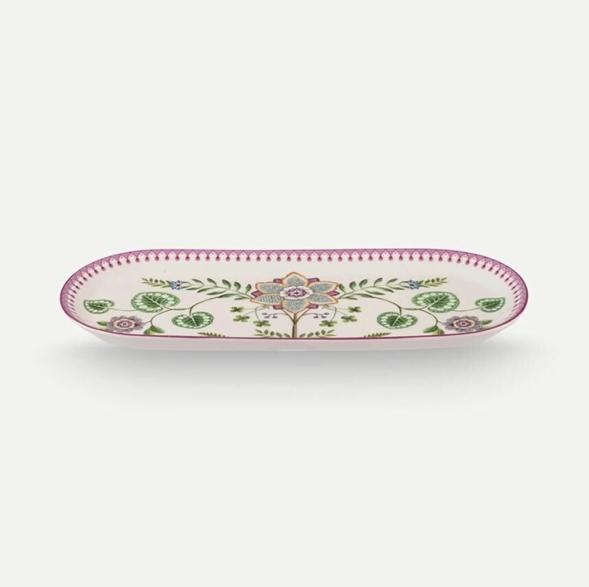 Beyaz Porselen Servis Tabağı 33 Cm Lily & Lotus Collection by Pip Studio