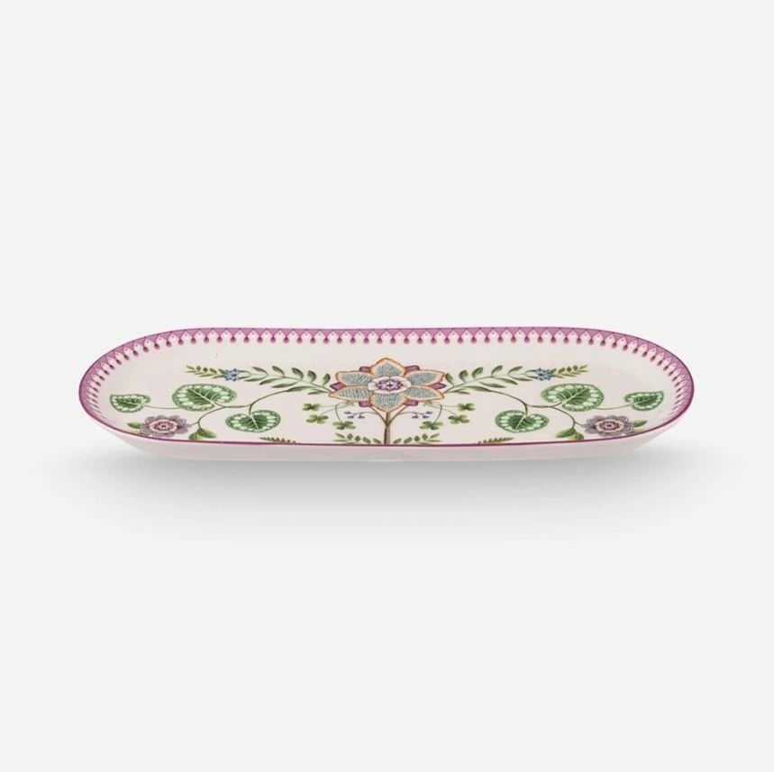 Beyaz Porselen Servis Tabağı 33 Cm Lily & Lotus Collection by Pip Studio