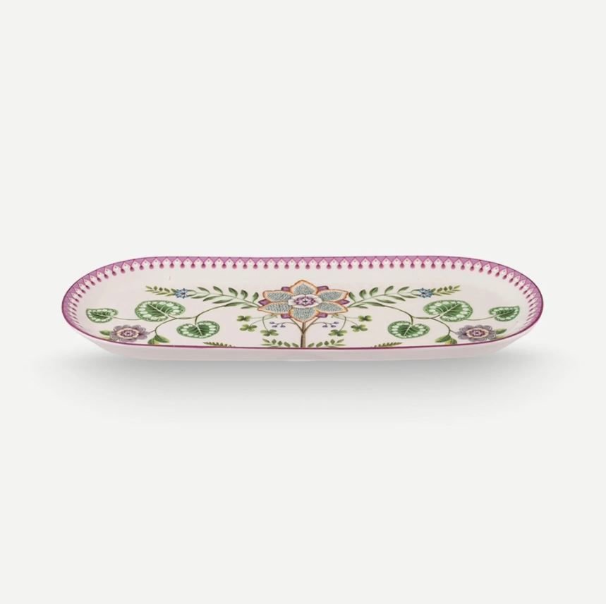 Beyaz Porselen Servis Tabağı 33 Cm Lily & Lotus Collection by Pip Studio
