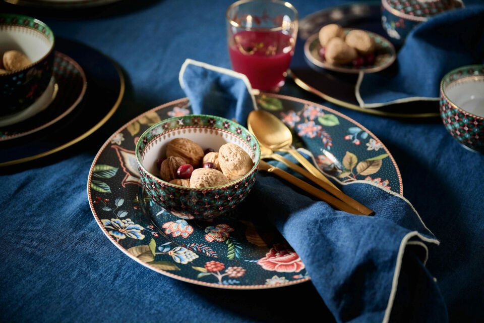 Yeşil Porselen Kase 12 Cm Berry Blues Collection by Pip Studio