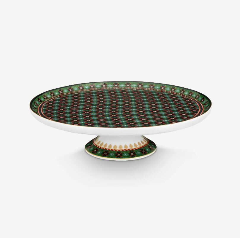 Yeşil Porselen Kek Standı 21 Cm Berry Blues Collection by Pip Studio