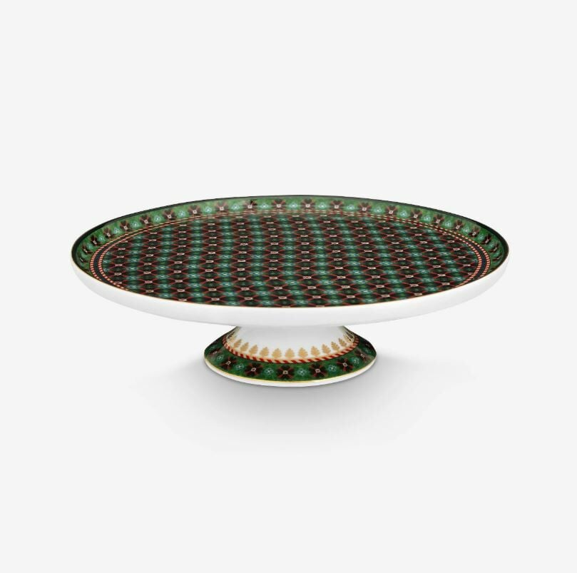 Yeşil Porselen Kek Standı 21 Cm Berry Blues Collection by Pip Studio