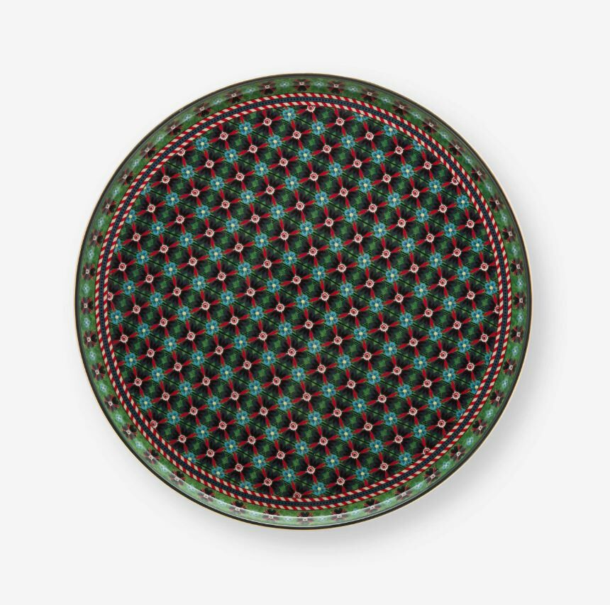 Yeşil Porselen Kek Standı 21 Cm Berry Blues Collection by Pip Studio