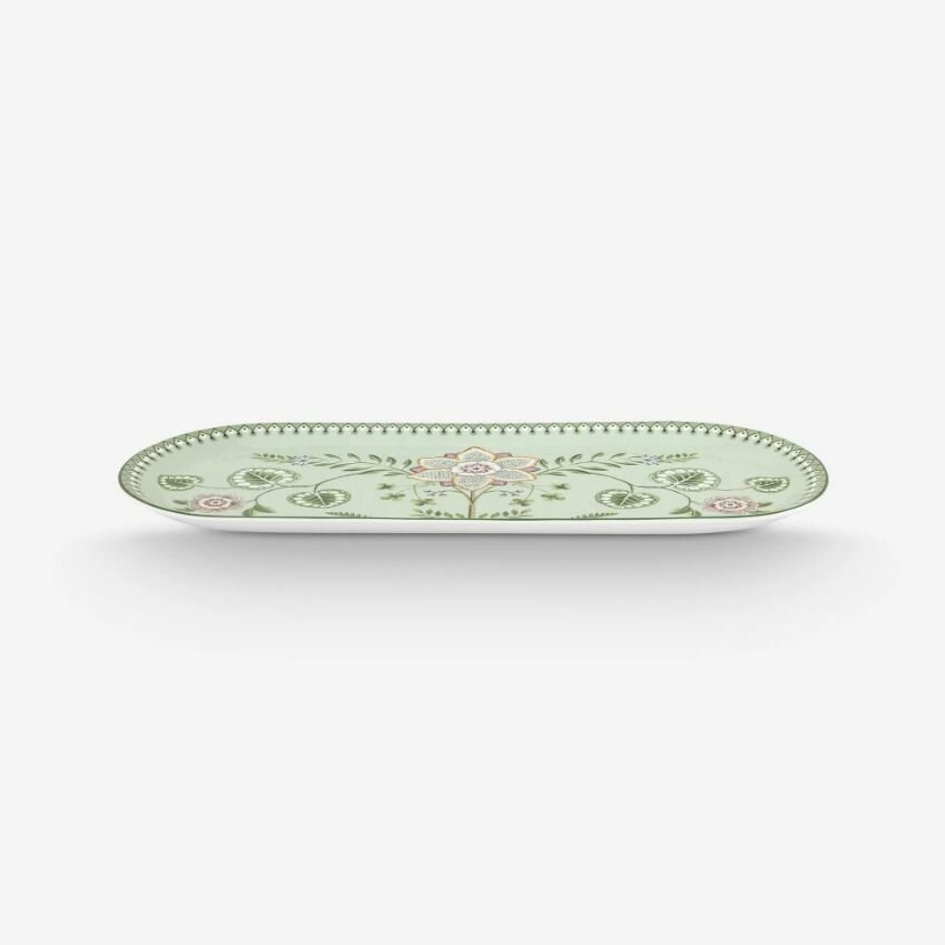 Yeşil Porselen Servis Tabağı 33 Cm Lily & Lotus Collection by Pip Studio