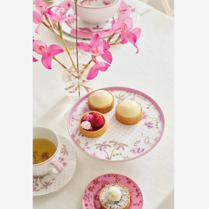 Beyaz Porselen Kek Standı 21 Cm Jolie Collection by Pip Studio