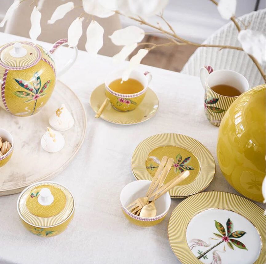 Sarı Porselen Kahvaltı Seti 3 Parça La Majorelle Collection by Pip Studio