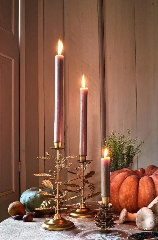 Altın Pirinç Şamdan 11 Cm Berry Blues Collection by Pip Studio