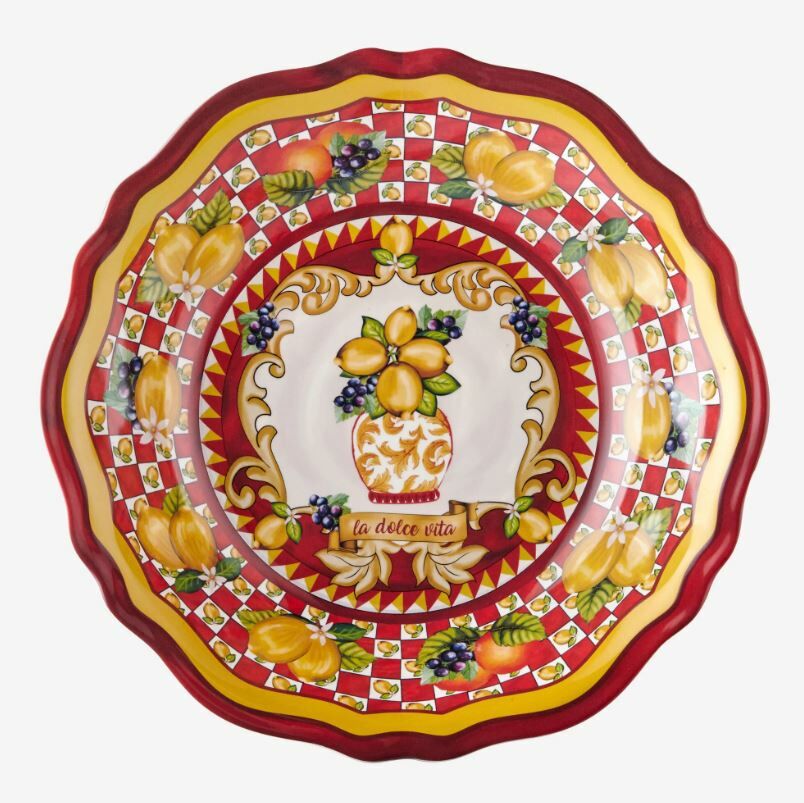 Kırmızı Melamin Servis Kasesi 35 Cm Capri Collection by Chiara Alessi