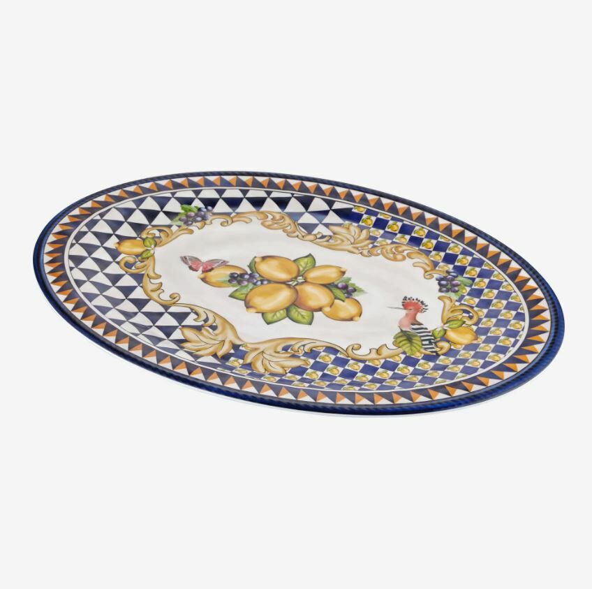 Mavi Melamin Servis Tabağı 50 Cm Capri Collection by Chiara Alessi