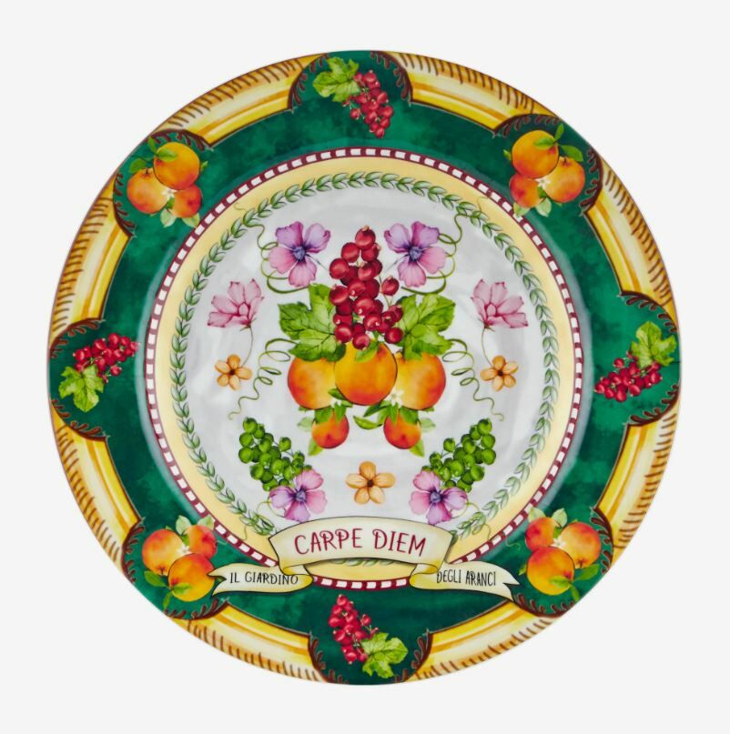 Yeşil Melamin Yemek Tabağı 28 Cm Carpe Diem Collection by Chiara Alessi