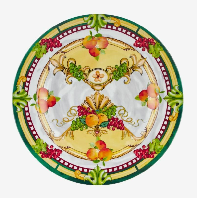 Sarı Melamin Yemek Tabağı 28 Cm Carpe Diem Collection by Chiara Alessi