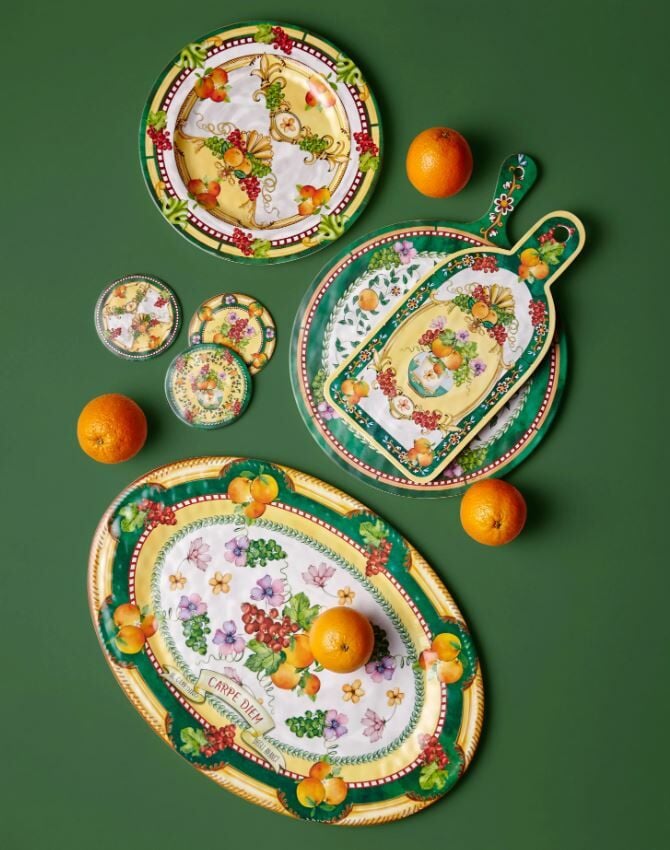 Sarı Melamin Yemek Tabağı 28 Cm Carpe Diem Collection by Chiara Alessi