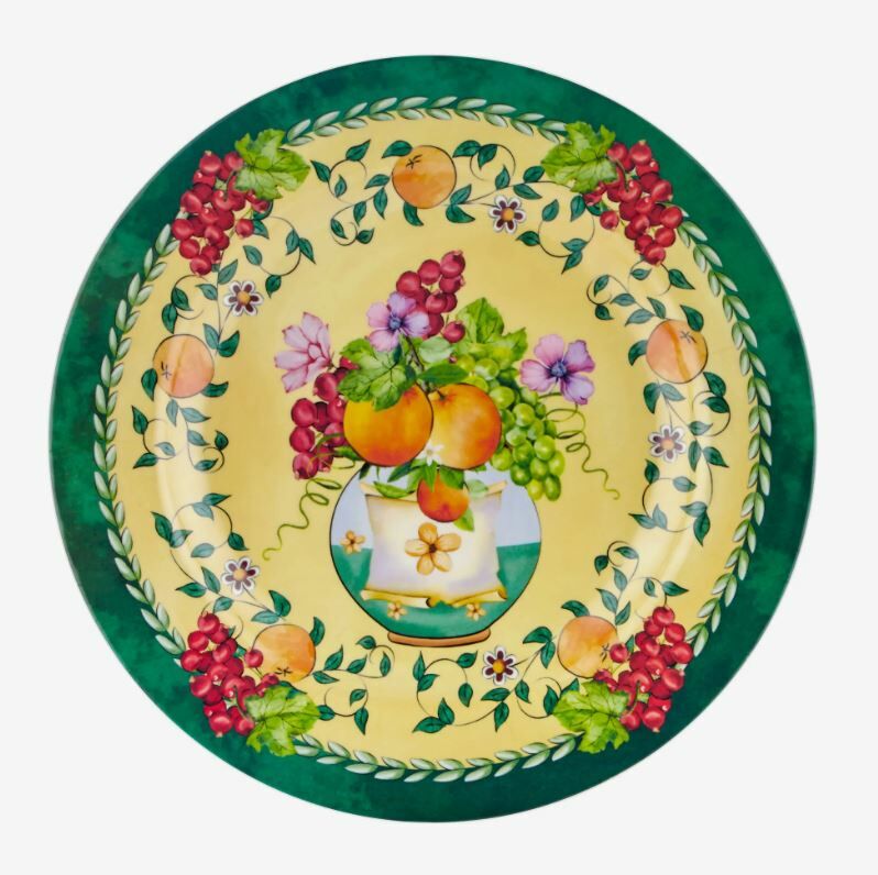 Sarı Melamin Yemek Tabağı 28 Cm Carpe Diem Collection by Chiara Alessi