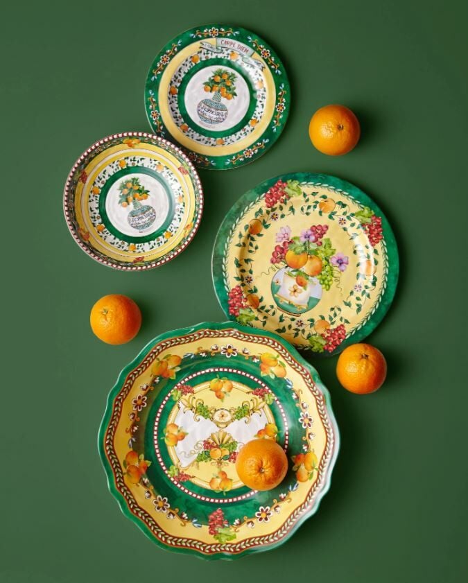 Sarı Melamin Yemek Tabağı 28 Cm Carpe Diem Collection by Chiara Alessi