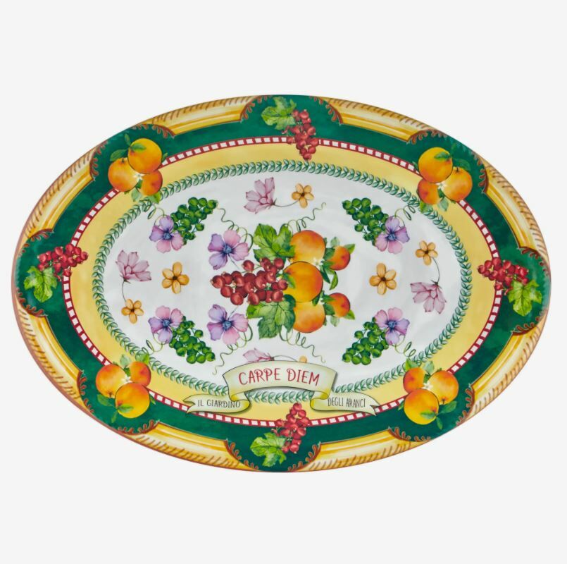 Sarı Melamin Servis Tabağı 50 Cm Carpe Diem Collection by Chiara Alessi