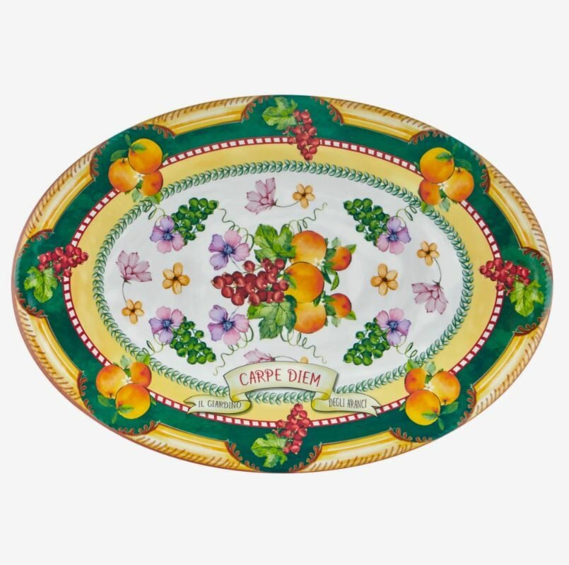 Sarı Melamin Servis Tabağı 50 Cm Carpe Diem Collection by Chiara Alessi