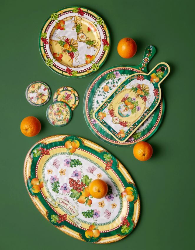 Sarı Melamin Servis Tabağı 50 Cm Carpe Diem Collection by Chiara Alessi