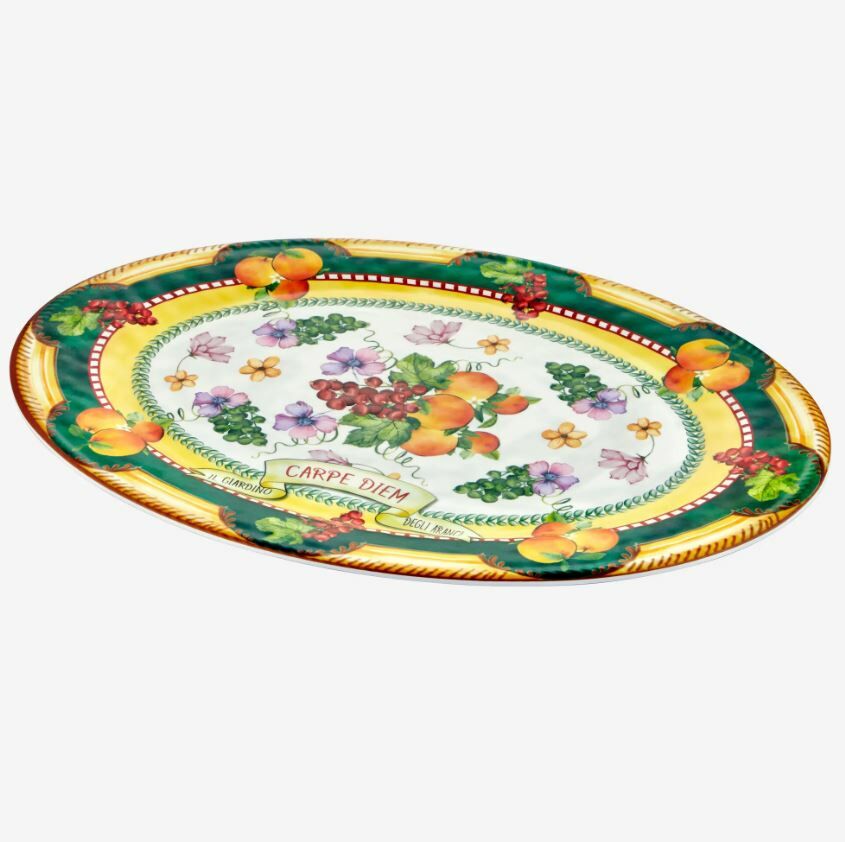 Sarı Melamin Servis Tabağı 50 Cm Carpe Diem Collection by Chiara Alessi