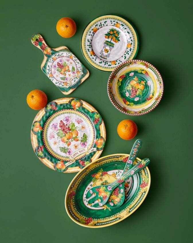 Yeşil Melamin Servis Seti 28 Cm Carpe Diem Collection by Chiara Alessi