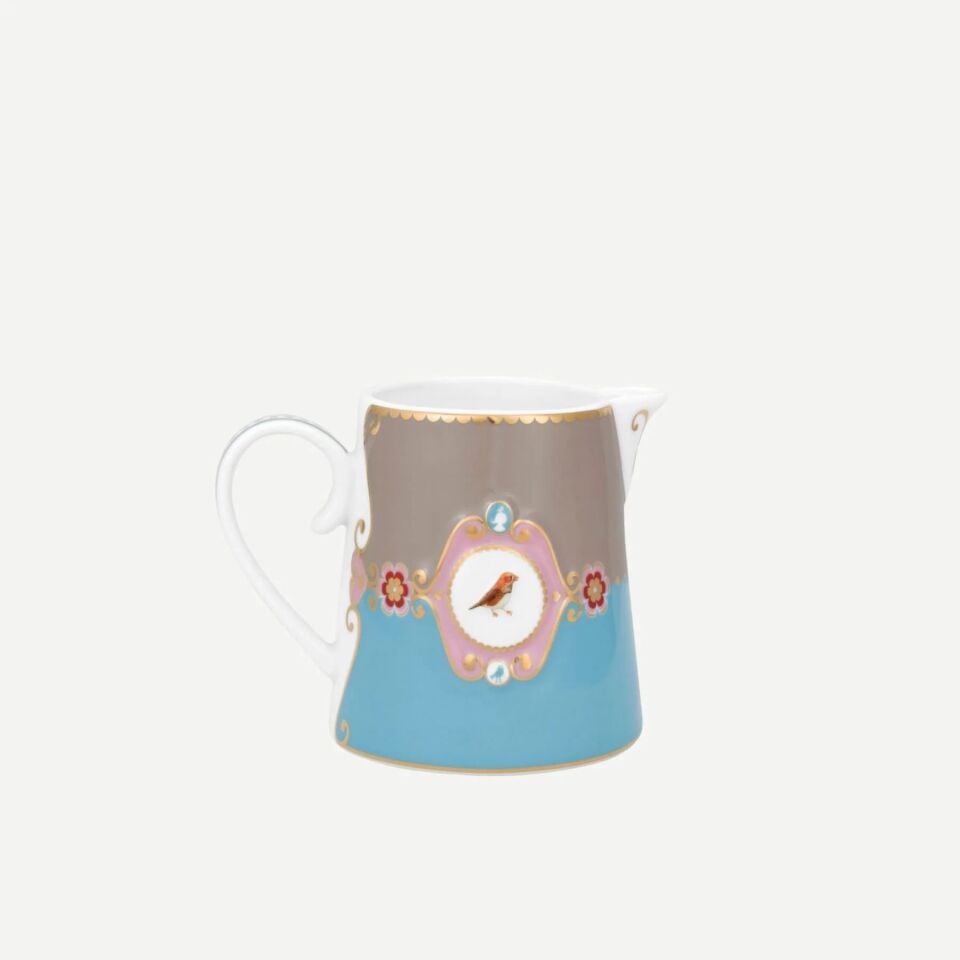 Love Birds Mavi/Haki Madalyon Desenli Sütlük 270 ml