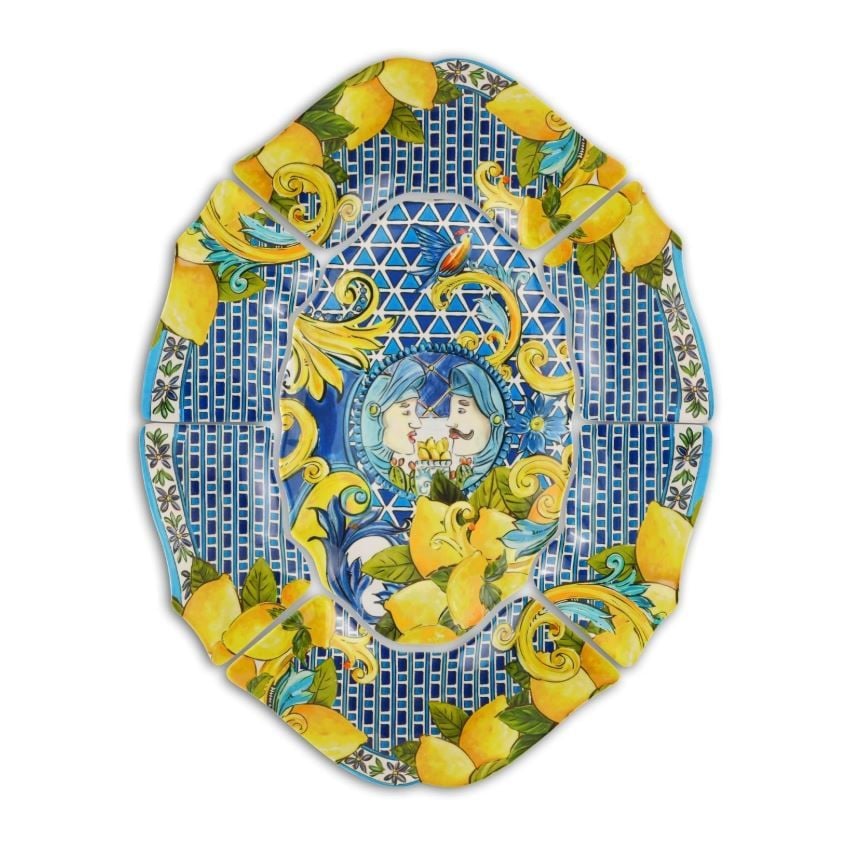 BACI MILANO SICILY 7 PARÇA MEZE TABAĞI MAVİ