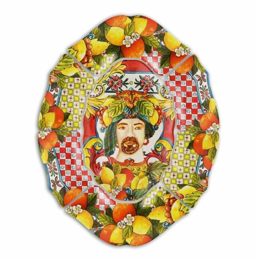 BACI MILANO SICILY 7 PARÇA MEZE TABAĞI KIRMIZI