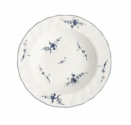 Old Luxembourg Blue Blanc Çukur Tabak 23 cm