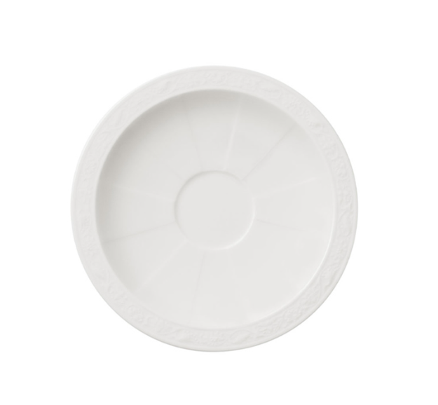 Villeroy & Boch White Pearl Türk Kahvesi Fincanı Tabağı