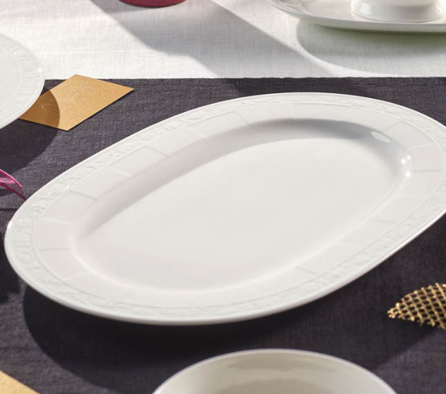 Villeroy & Boch White Pearl Beyaz Porselen Servis Tabağı
