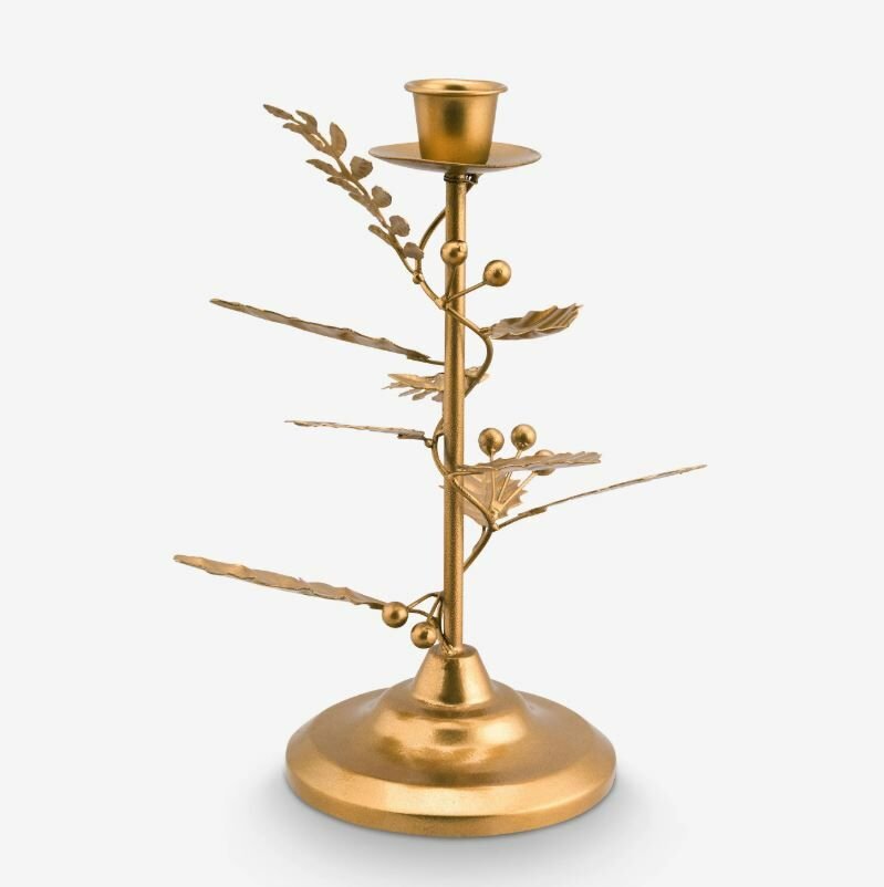 Altın Pirinç Şamdan 21,5 Cm Berry Blues Collection by Pip Studio