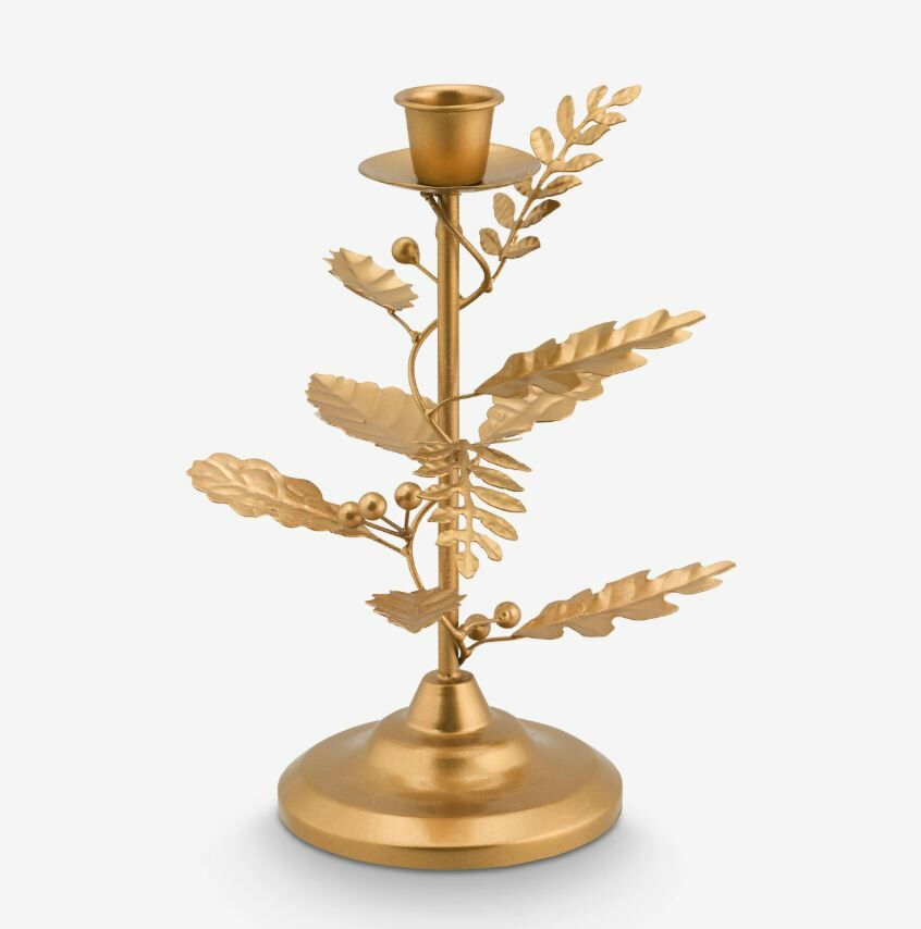 Altın Pirinç Şamdan 21,5 Cm Berry Blues Collection by Pip Studio