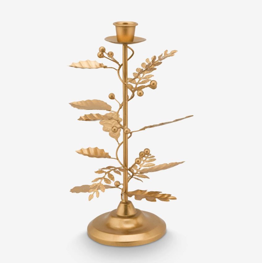 Altın Pirinç Şamdan 27 Cm Berry Blues Collection by Pip Studio