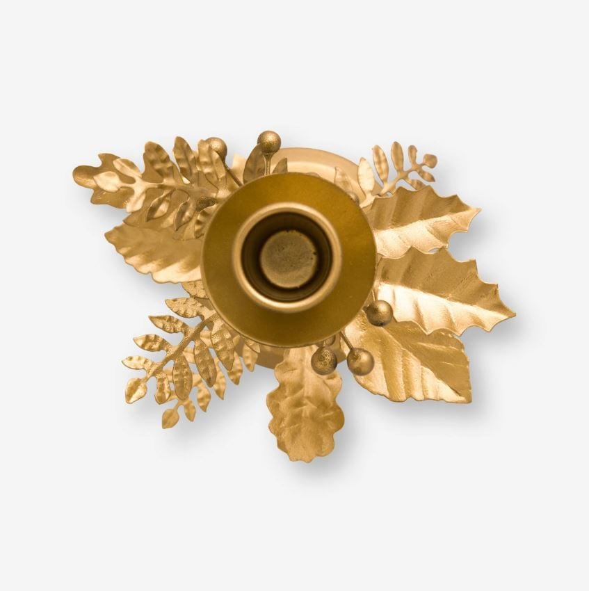 Altın Pirinç Şamdan 27 Cm Berry Blues Collection by Pip Studio