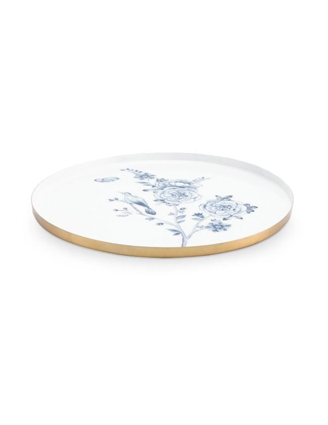 Pip Studio Royal White Metal Tepsi 34 cm