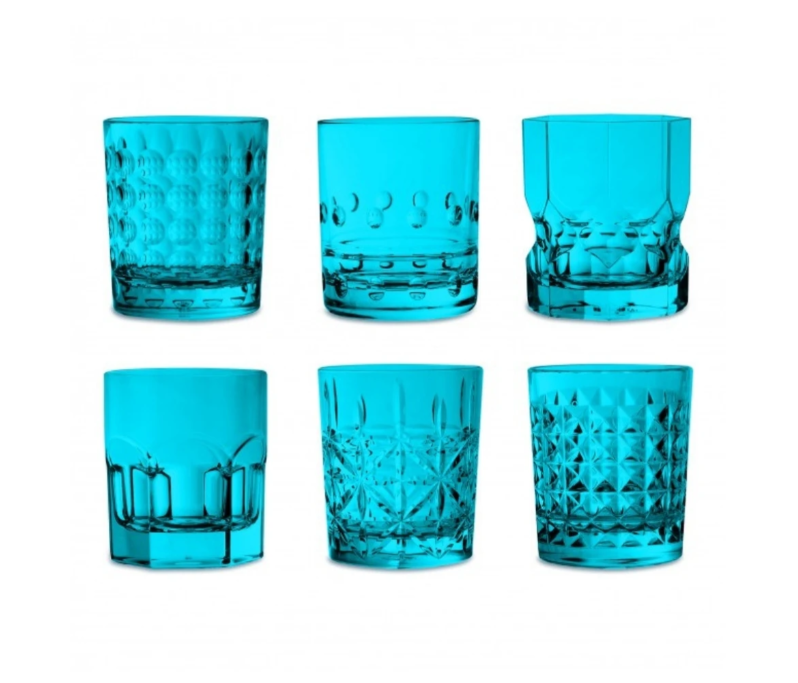 CRYSTAL TOUCH 6'LI BARDAK, TURKUAZ