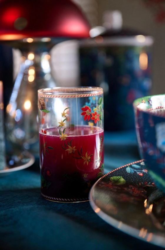 Şeffaf Cam Su Bardağı 360 Ml Berry Blues Collection by Pip Studio