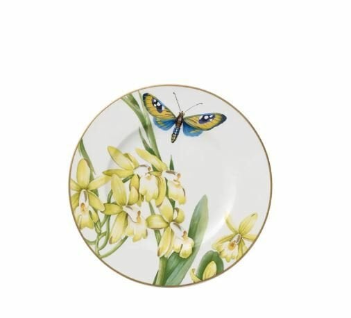 Amazonia Anmut Tropik Desenli Ekmek Tabağı 16 cm
