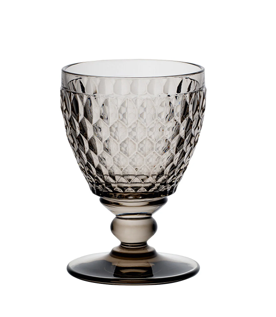 Villeroy & Boch Boston Colour Gri Kristal Beyaz Şarap Kadehi