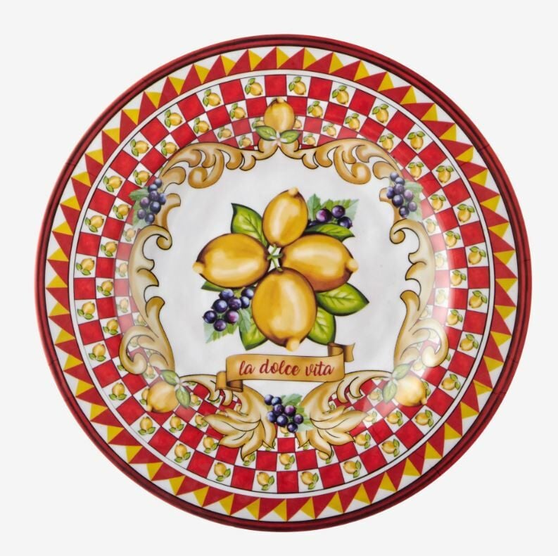 Kırmızı Melamin Kahvaltı Tabağı 21,5 Cm Capri Collection by Chiara Alessi