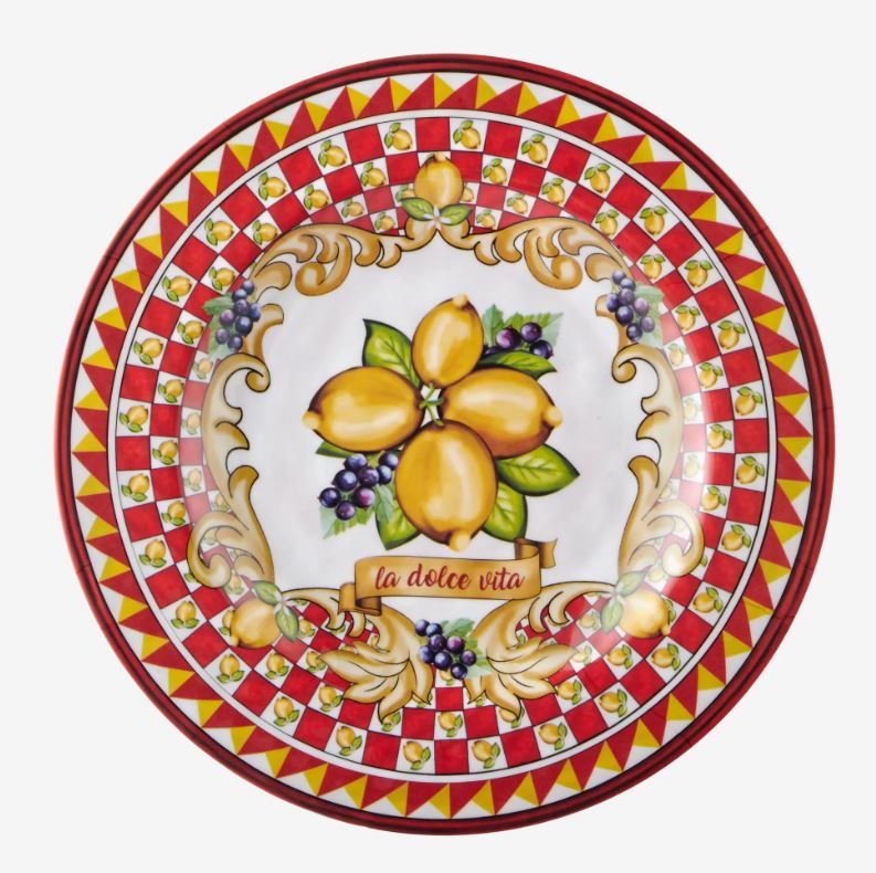 Kırmızı Melamin Kahvaltı Tabağı 21,5 Cm Capri Collection by Chiara Alessi