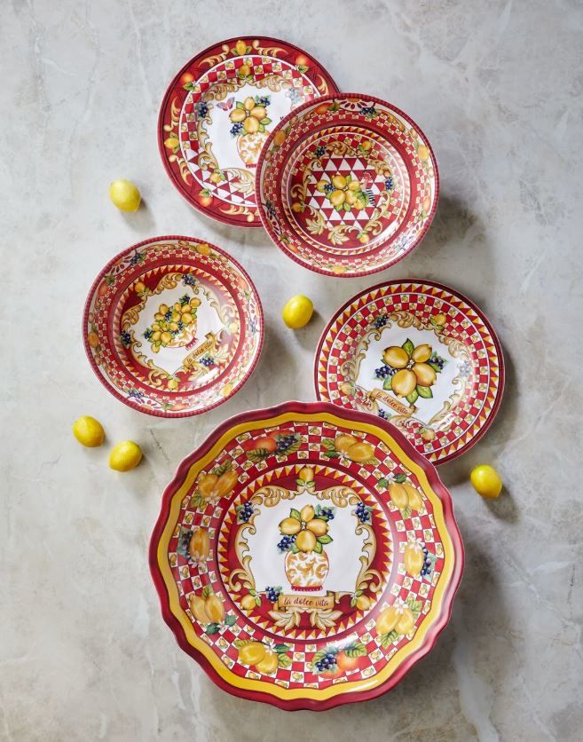 Kırmızı Melamin Kahvaltı Tabağı 21,5 Cm Capri Collection by Chiara Alessi