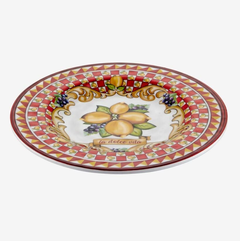 Kırmızı Melamin Kahvaltı Tabağı 21,5 Cm Capri Collection by Chiara Alessi