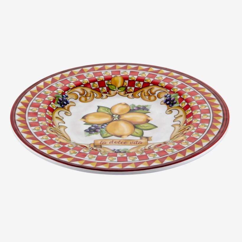 Kırmızı Melamin Kahvaltı Tabağı 21,5 Cm Capri Collection by Chiara Alessi