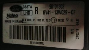 FORD KUGA II LED (SARI REFLEKTOR) SAG FAR 17-19 ORIJINAL CIKMA GV4113W029CF