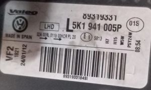 VOLKSWAGEN GOLF 6 SOL FAR 08-13 ORIJINAL CIKMA 5K1941005M 5K1941005P